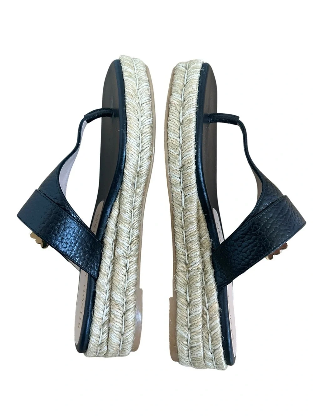 Stuart Weitzman Pearl Buckle Espadrille Sandal